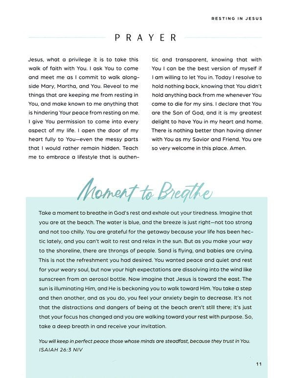 Resting in Jesus – A 30-day Walk with Mary and Martha, Devotional Guide