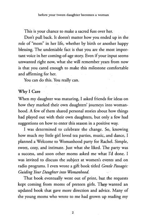 Before Your Tween Daughter Becomes a Woman: A Mom's Must-Have Guide
