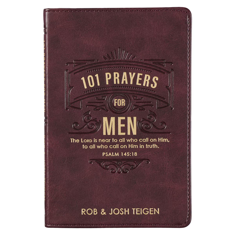 101 Prayers for Men, Brown Faux Leather