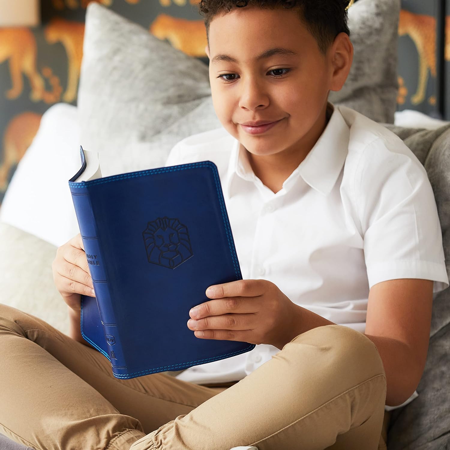 NKJV Bible for Kids, Leathersoft, Comfort Print, Blue