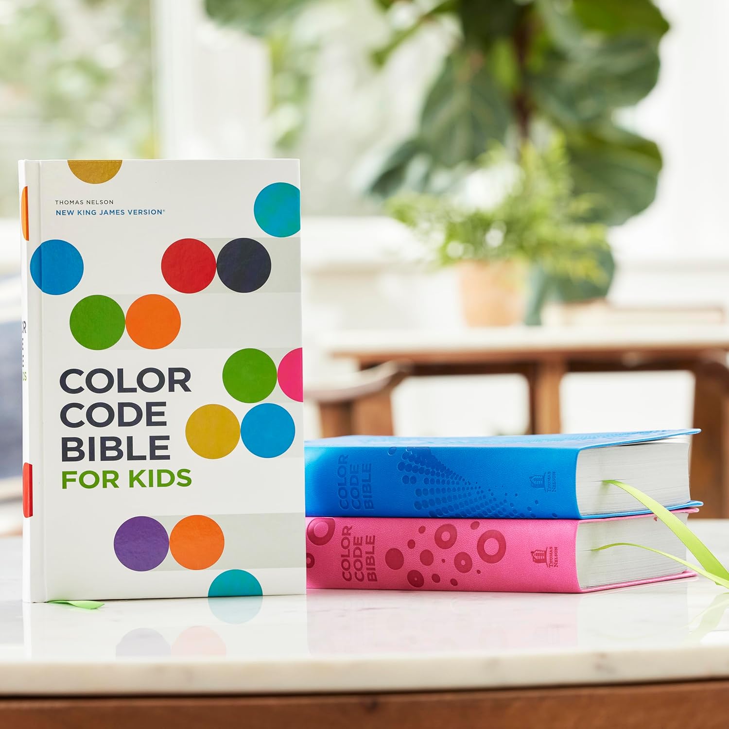 NKJV Color Code Bible for Kids, Pink Leathersoft, Comfort Print