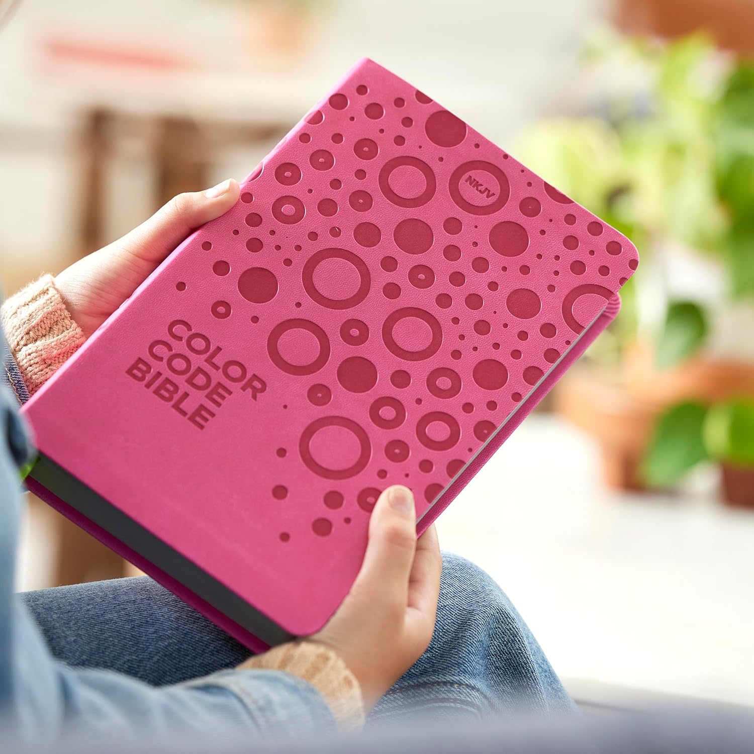 NKJV Color Code Bible for Kids, Pink Leathersoft, Comfort Print