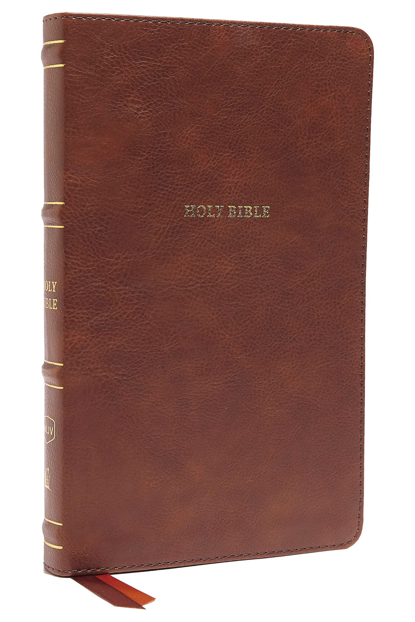 NKJV Thinline Bible, Brown Leathersoft