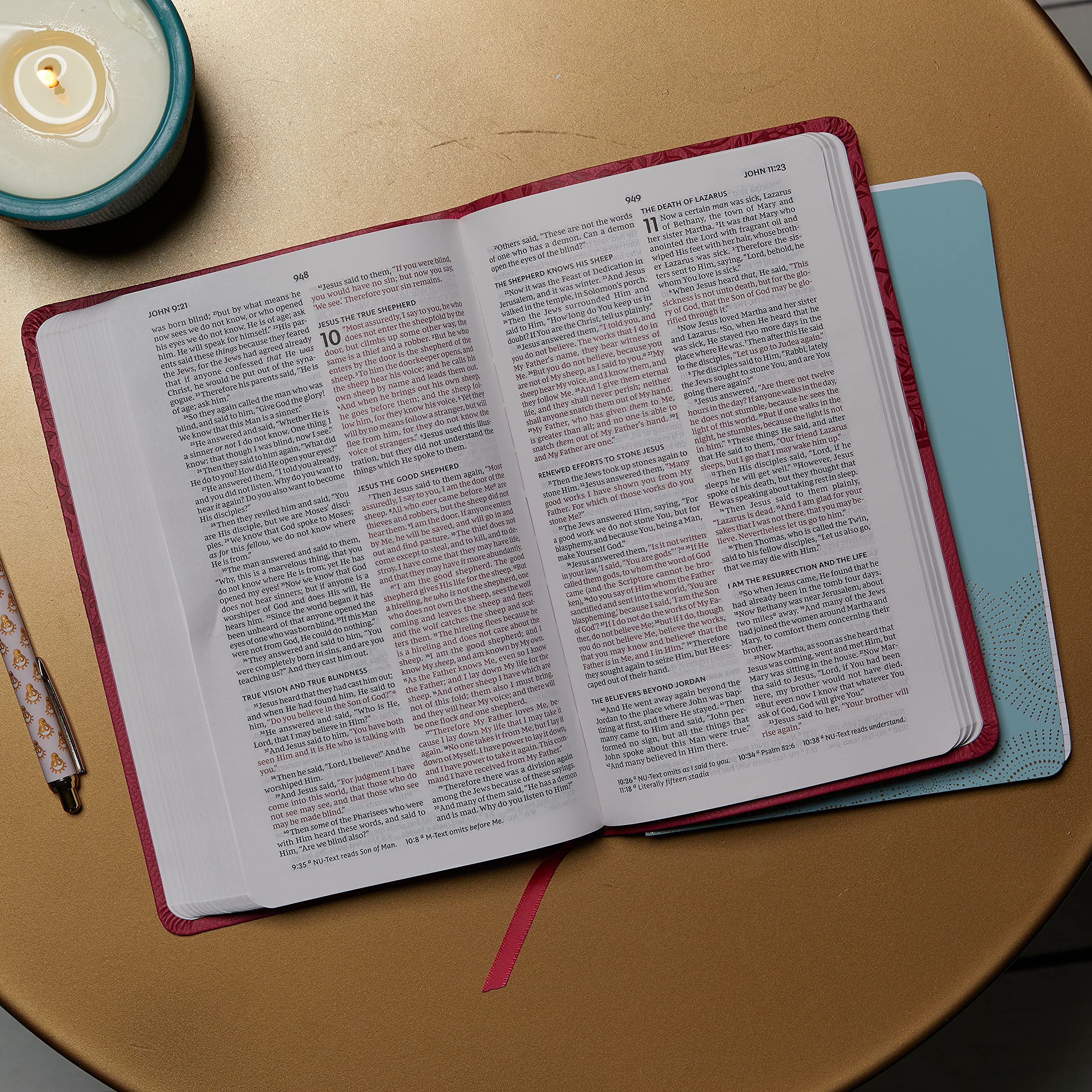 NKJV Thinline Bible, Brown Leathersoft