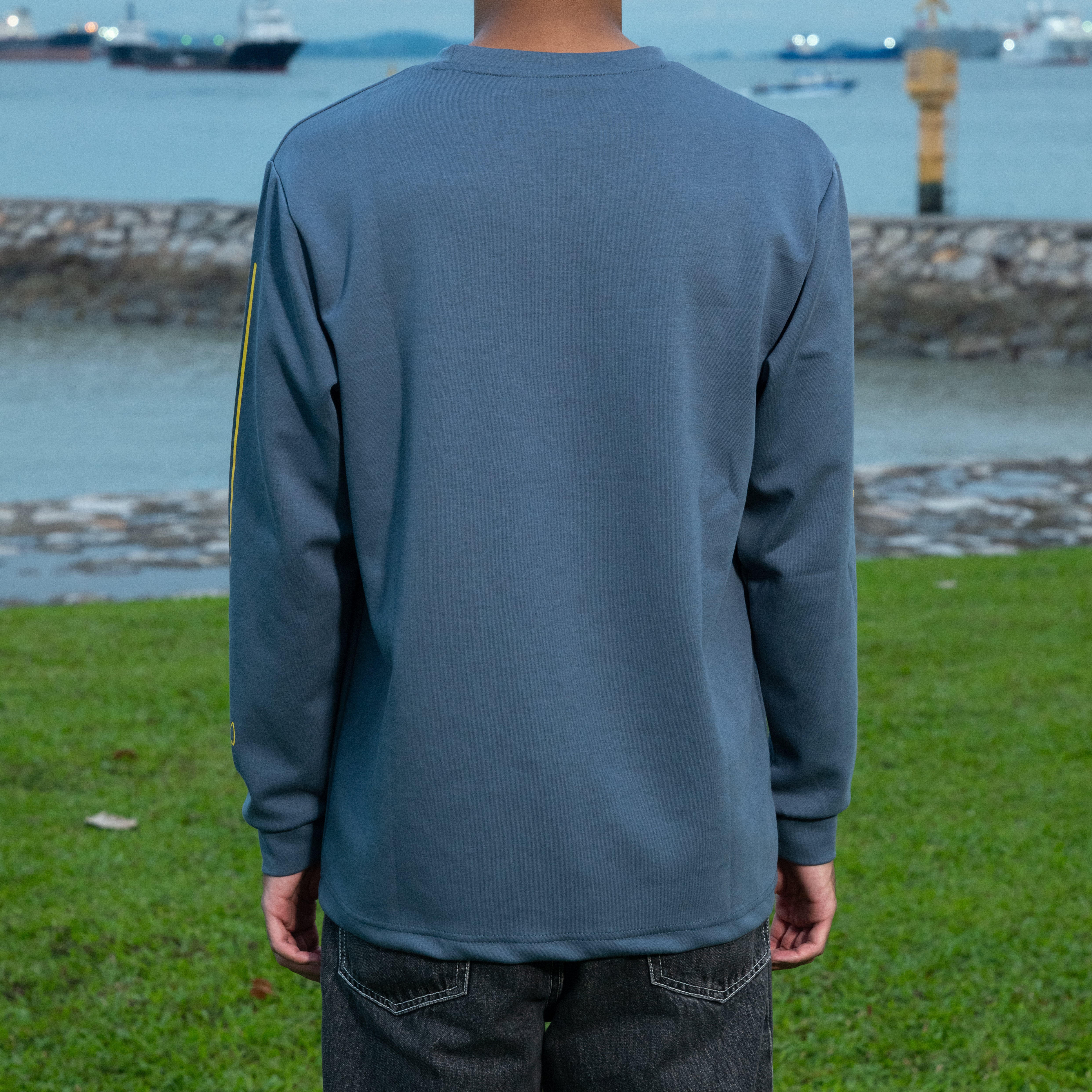 Much More Long-Sleeve Pullover, Slate Blue (KJV)