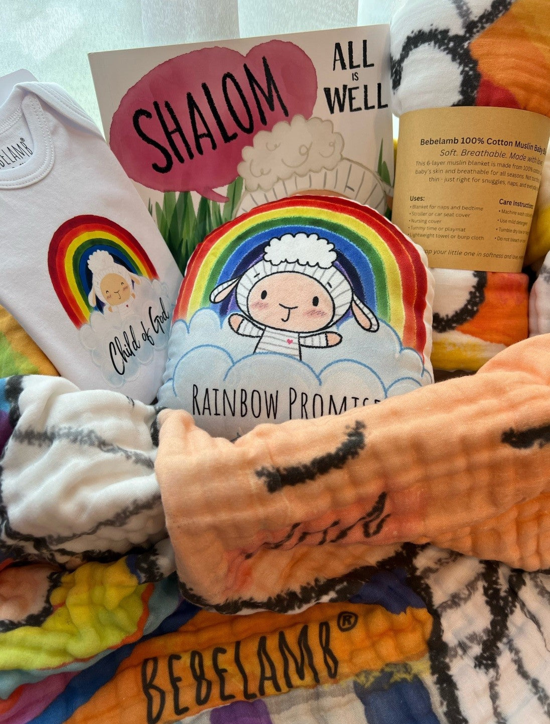 Baby Gift Bundle – Rainbow Promise by BebeLamb