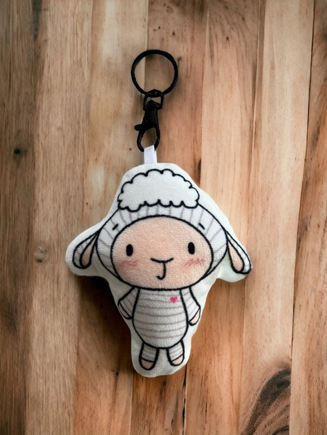 Plush Keychain with a Squeezable Texture by BebeLamb