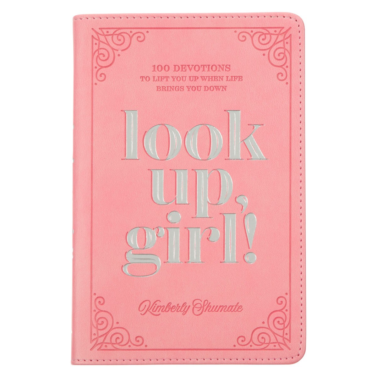 Look Up, Girl! Devotional, Pink Faux Leather