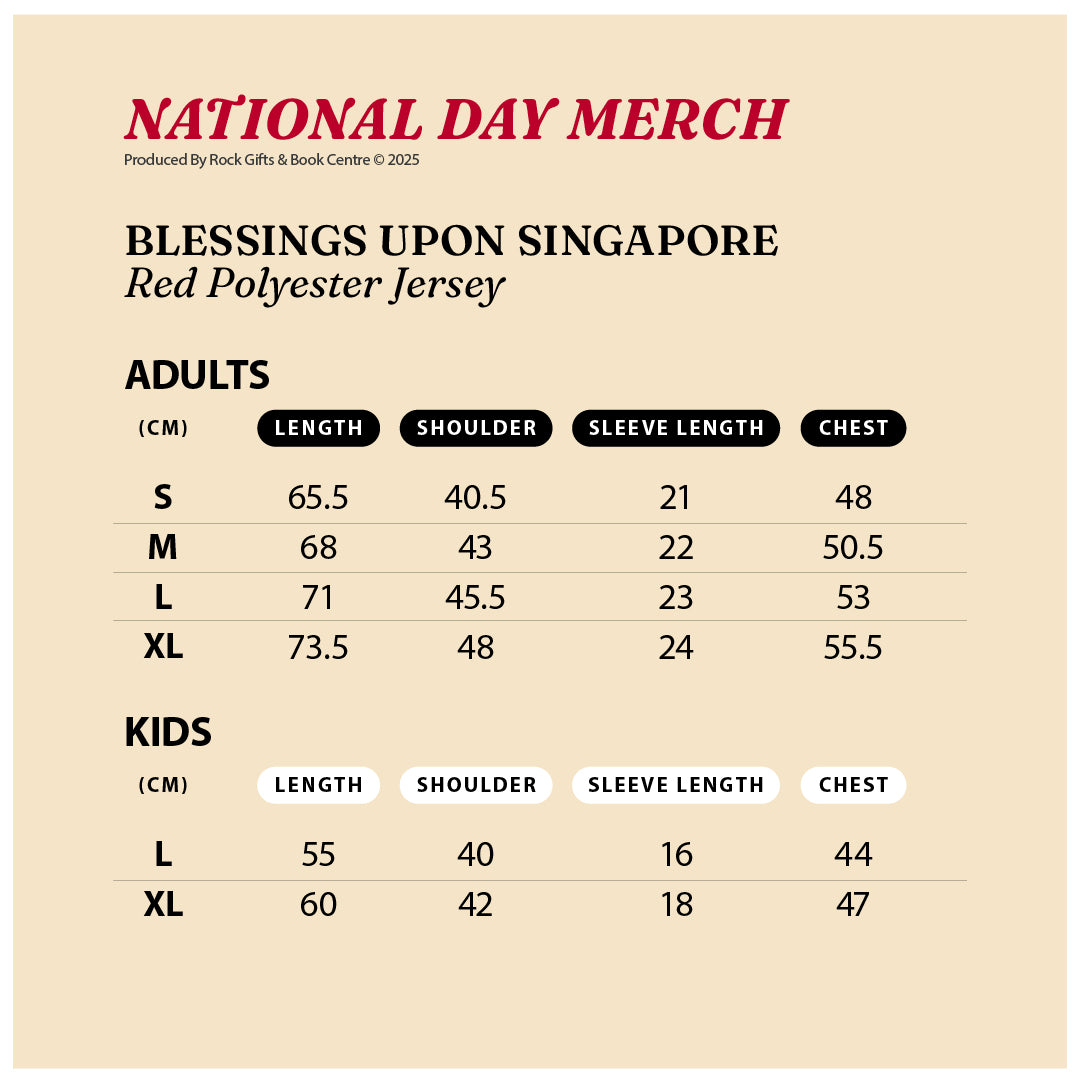 National Day Blessings Upon Singapore Jersey, Red