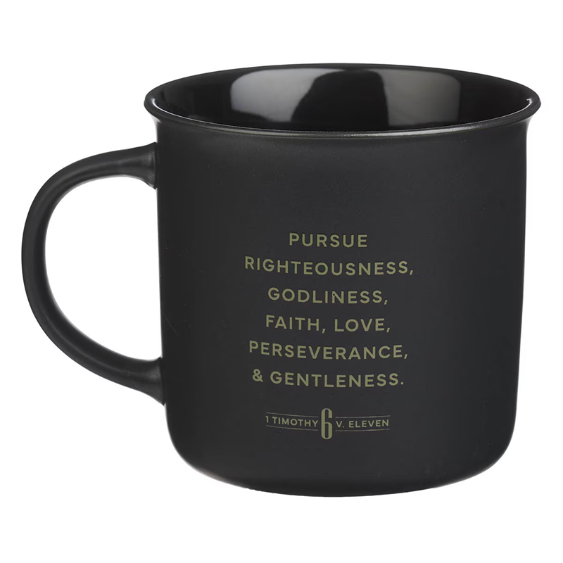 Ceramic Coffee Mug, Man of God, Matte Black