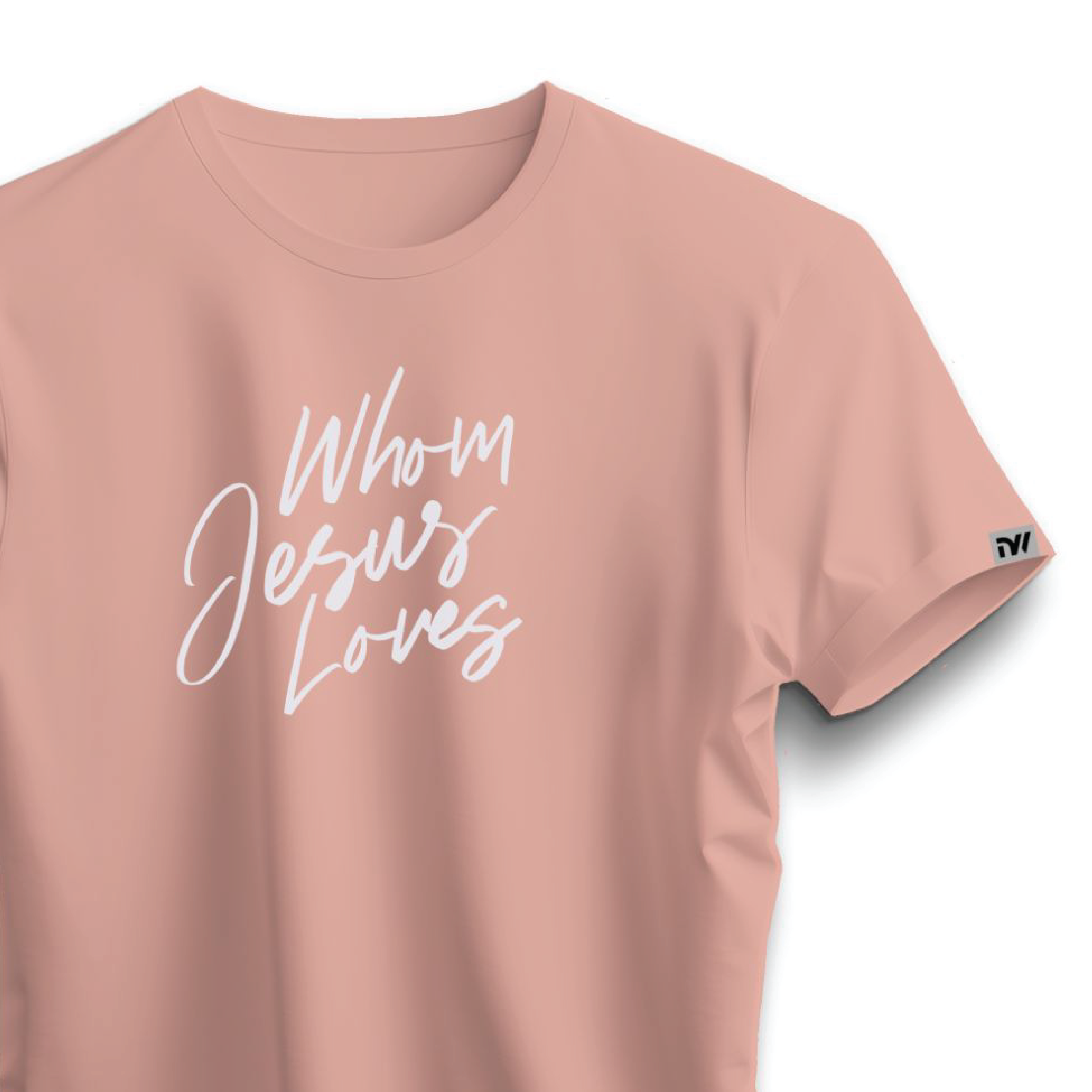 Children T-shirt Whom Jesus Loves, Salmon Pink