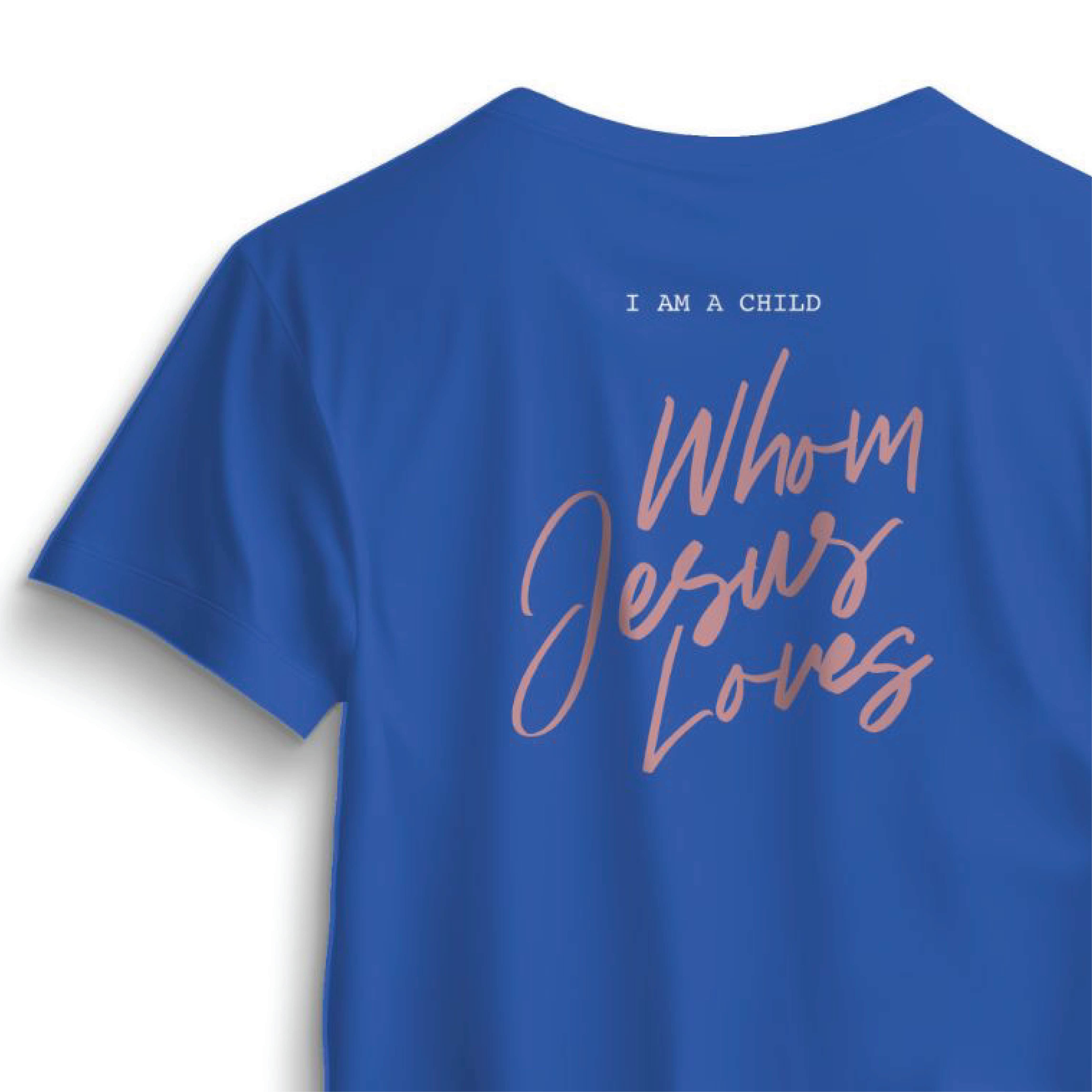 Children T-shirt Whom Jesus Loves, Electric Blue