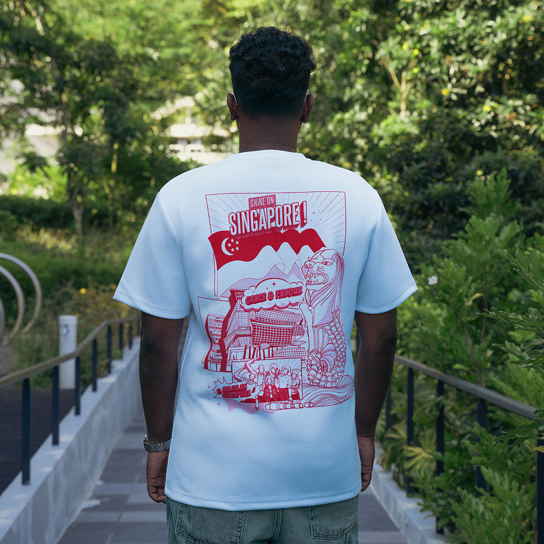 National Day T-shirt, Grace & Favour Comic, White