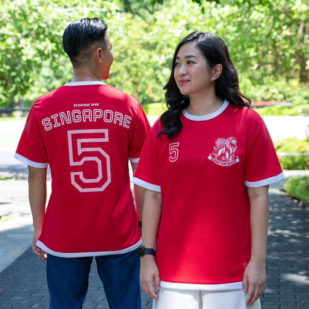 National Day Blessings Upon Singapore Jersey, Red
