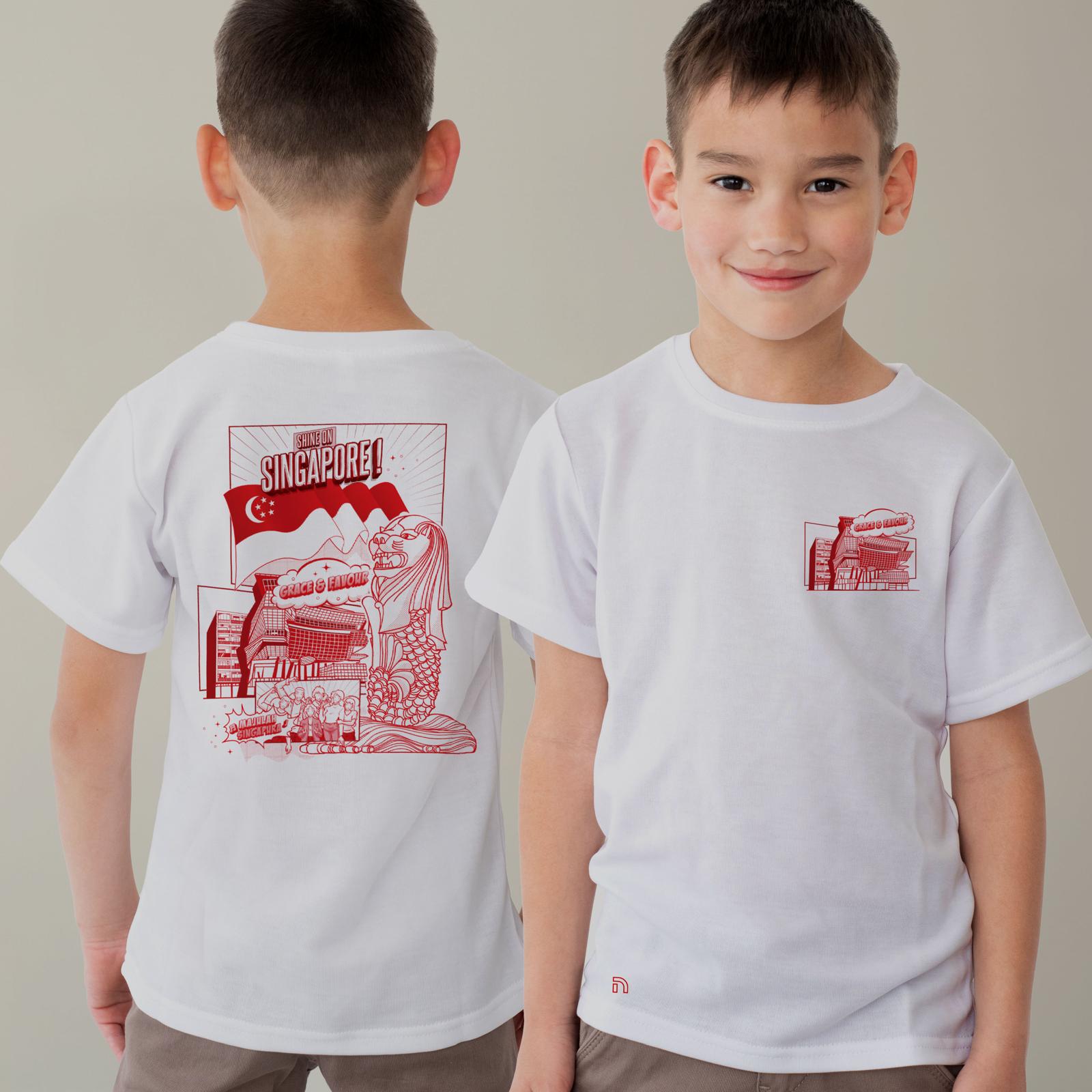 National Day T-shirt, Grace & Favour Comic, White