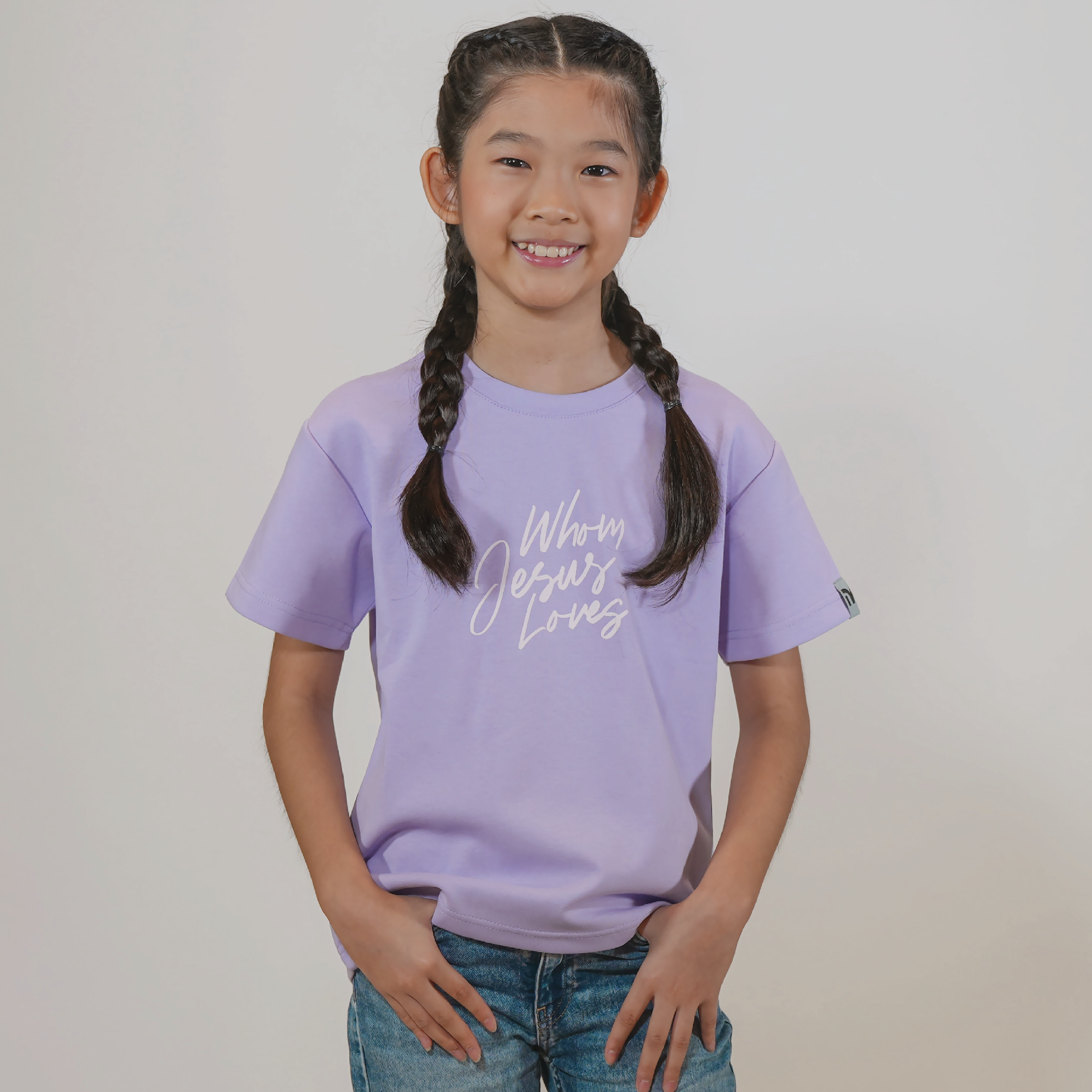Children T-shirt Whom Jesus Loves, Light Purple