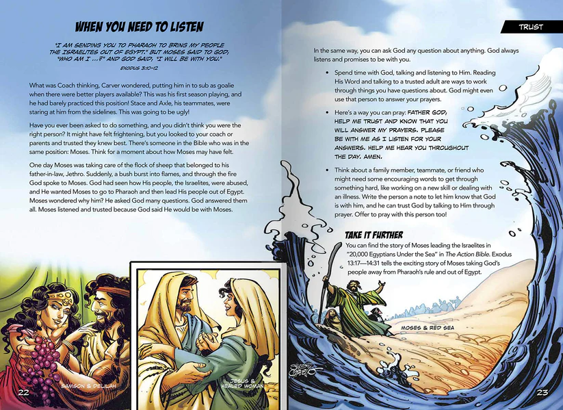 The Action Bible Anytime Devotions: 90 Ways to Help Kids Connect With God Anytime, Anywhere