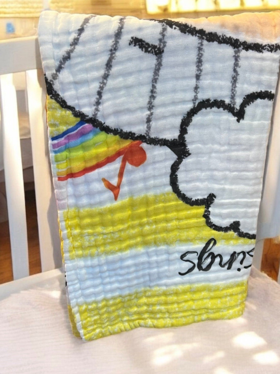 100% Cotton Muslin Baby Blanket by BebeLamb