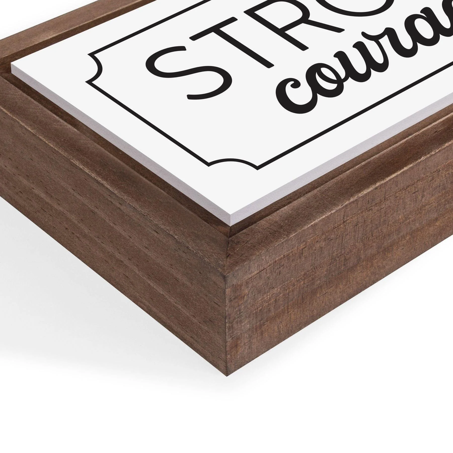 Wood Framed Art Be Strong & Courageous