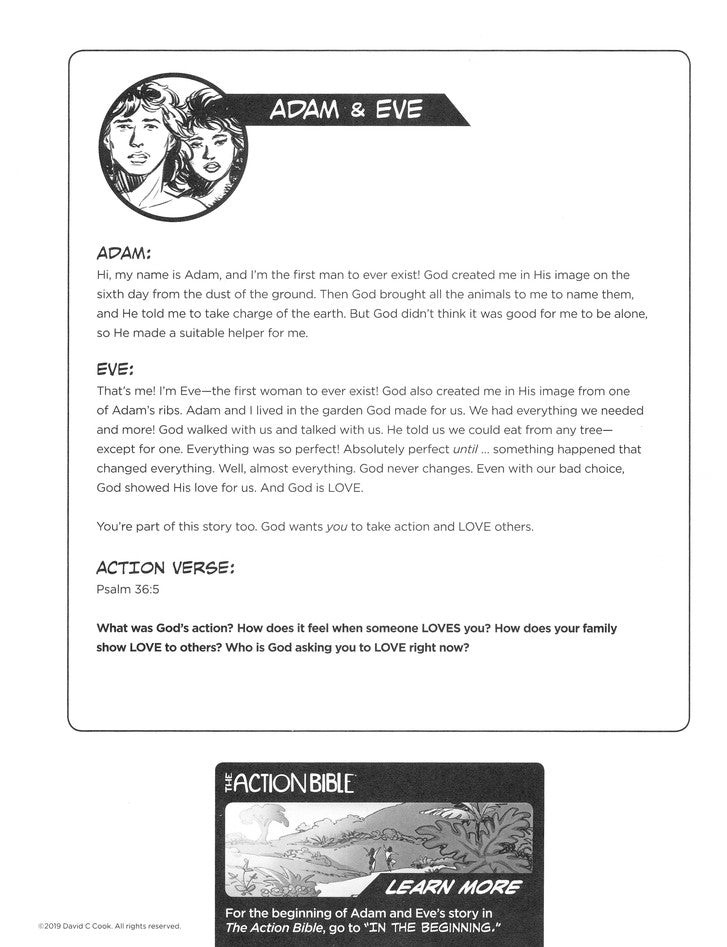 ROCKONLINE | New Creation Church | NCC | Joseph Prince | ROCK Bookshop | ROCK Bookstore | Star Vista | Children | Kids | Coloring | Activity | God's Word | Action | Scripture | Bible | The Action Bible Coloring Book | Free delivery for Singapore Orders above $50.