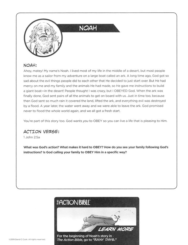 ROCKONLINE | New Creation Church | NCC | Joseph Prince | ROCK Bookshop | ROCK Bookstore | Star Vista | Children | Kids | Coloring | Activity | God's Word | Action | Scripture | Bible | The Action Bible Coloring Book | Free delivery for Singapore Orders above $50.