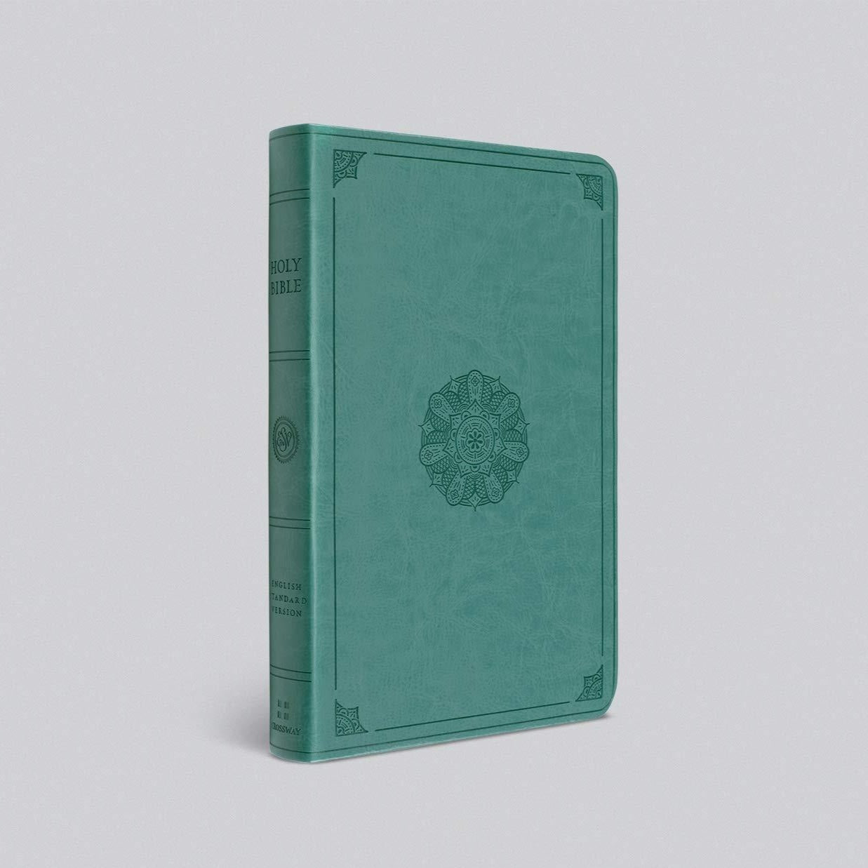 ROCKONLINE | New Creation Church | NCC | Joseph Prince | ROCK Bookshop | ROCK Bookstore | Star Vista | ESV | Thinline Bible | ESV Large Print Value Thinline Bible, TruTone Turquoise Emblem | Free delivery for Singapore Orders above $50.