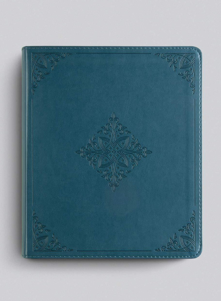 ROCKONLINE | New Creation Church | NCC | Joseph Prince | ROCK Bookshop | ROCK Bookstore | Star Vista | ESV | ESV Journaling Bible, TruTone, Deep Teal, Fleur-de-lis Design | Journaling | Note-taking | Free delivery for Singapore Orders above $50.