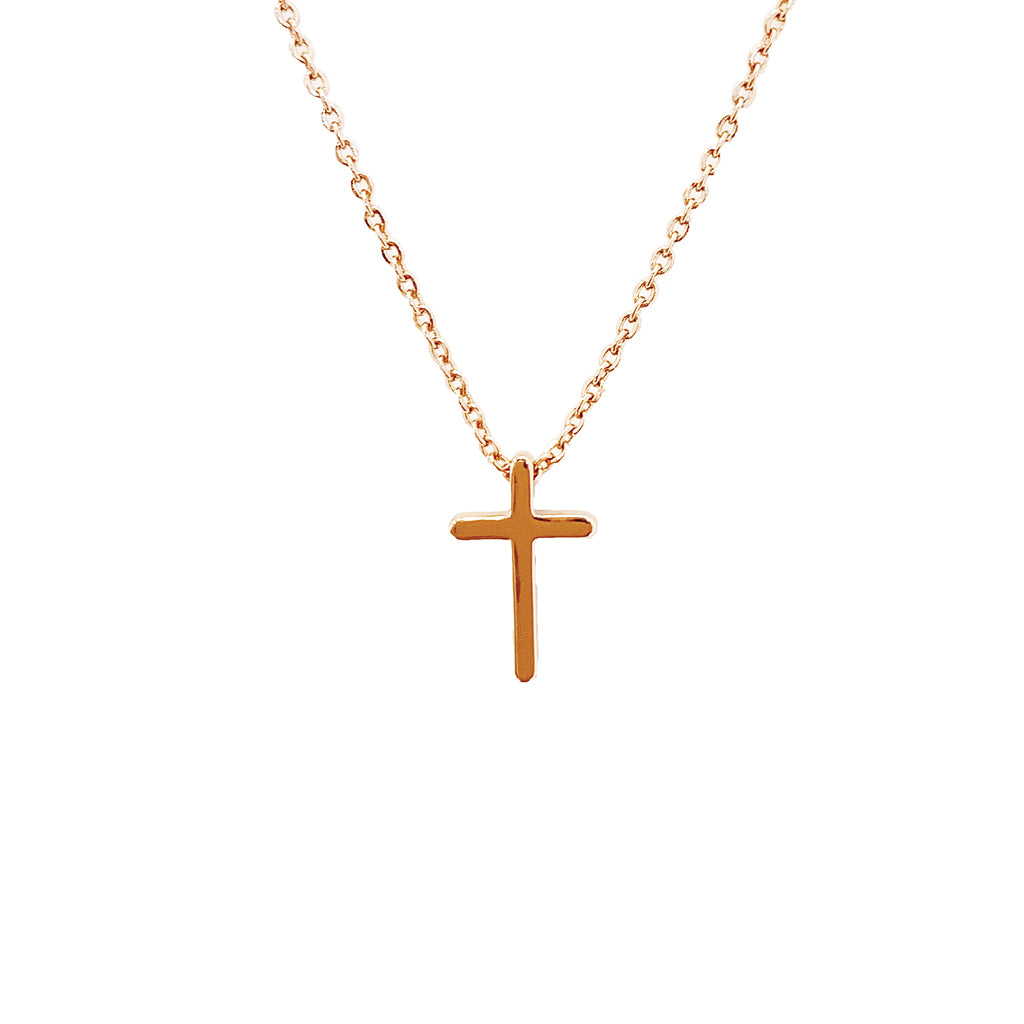 ROCKONLINE | New Creation Church | NCC | Joseph Prince | ROCK Bookshop | ROCK Bookstore | Star Vista | Lifestyle | Mothers | Ladies | Gift | Necklace | Earrings | Bangle | Scriptures | Mini Cross Pendant Necklace Rose Gold  by Jacob Rachel | Free delivery for Singapore Orders above $50.