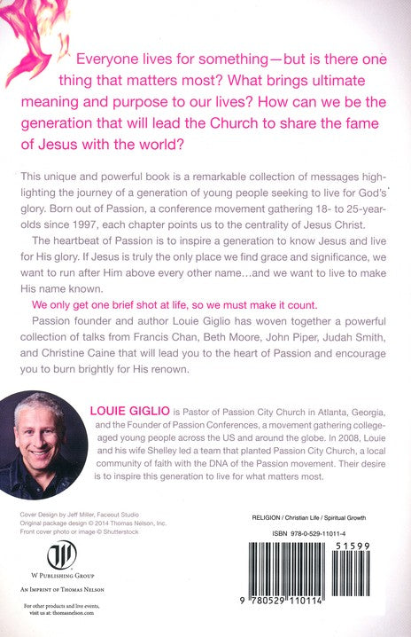 ROCKONLINE | New Creation Church | NCC | Joseph Prince | ROCK Bookshop | ROCK Bookstore | Star Vista | Passion City Church | Louie Giglio | Chris Tomlin | Matt Redman | Youth | Young Adults | Christian Living | Faith | God's Love | Passion: The Bright Light Of Glory by Louie Giglio | Free delivery for Singapore Orders above $50
